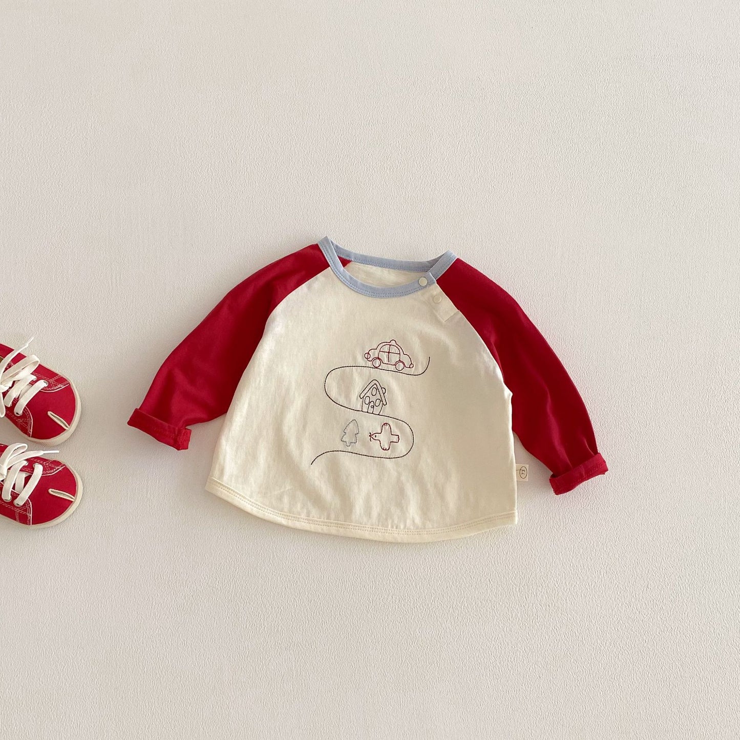 Spring Foreign Style Cartoon Printed Bottoming Shirt Children's T-shirt