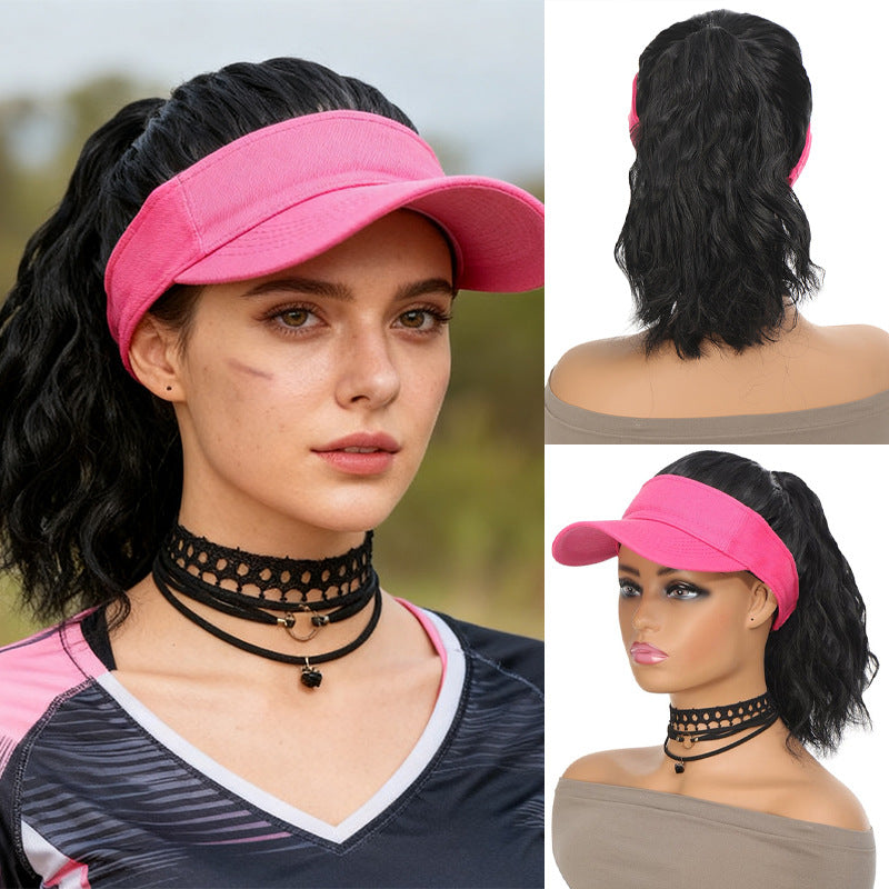One-piece Female Topless Corn Stigma High Ponytail Braid Fashion Rose Other Wig