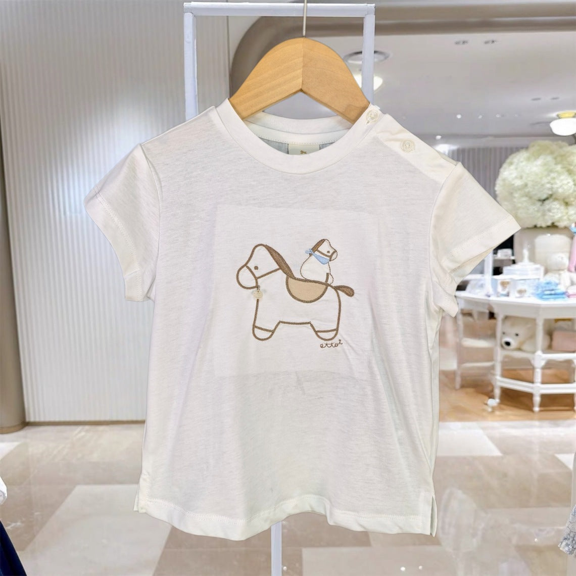 Children's Clothing Summer Pure Cotton Cartoon Short Sleeve Small Children's T-shirt