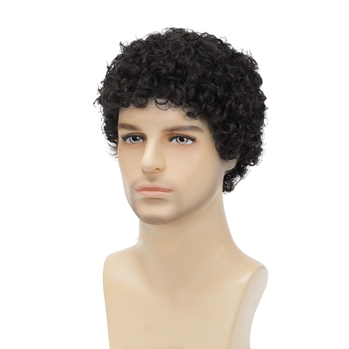 Men's Cover African Small Volume Fluffy Short Hair Realistic Men's Wig