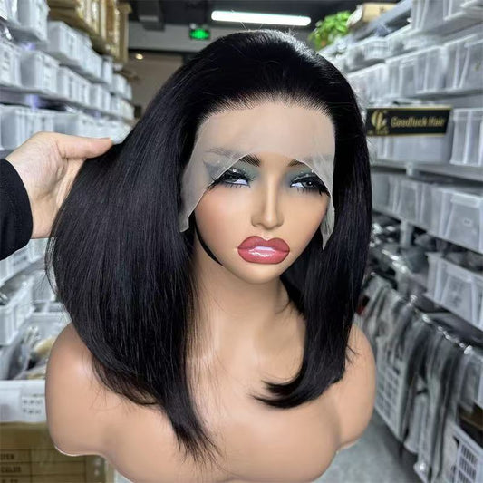 Wave Fiber Chemical Can Be Used To Roll The Whole Wig Short Straight Hair