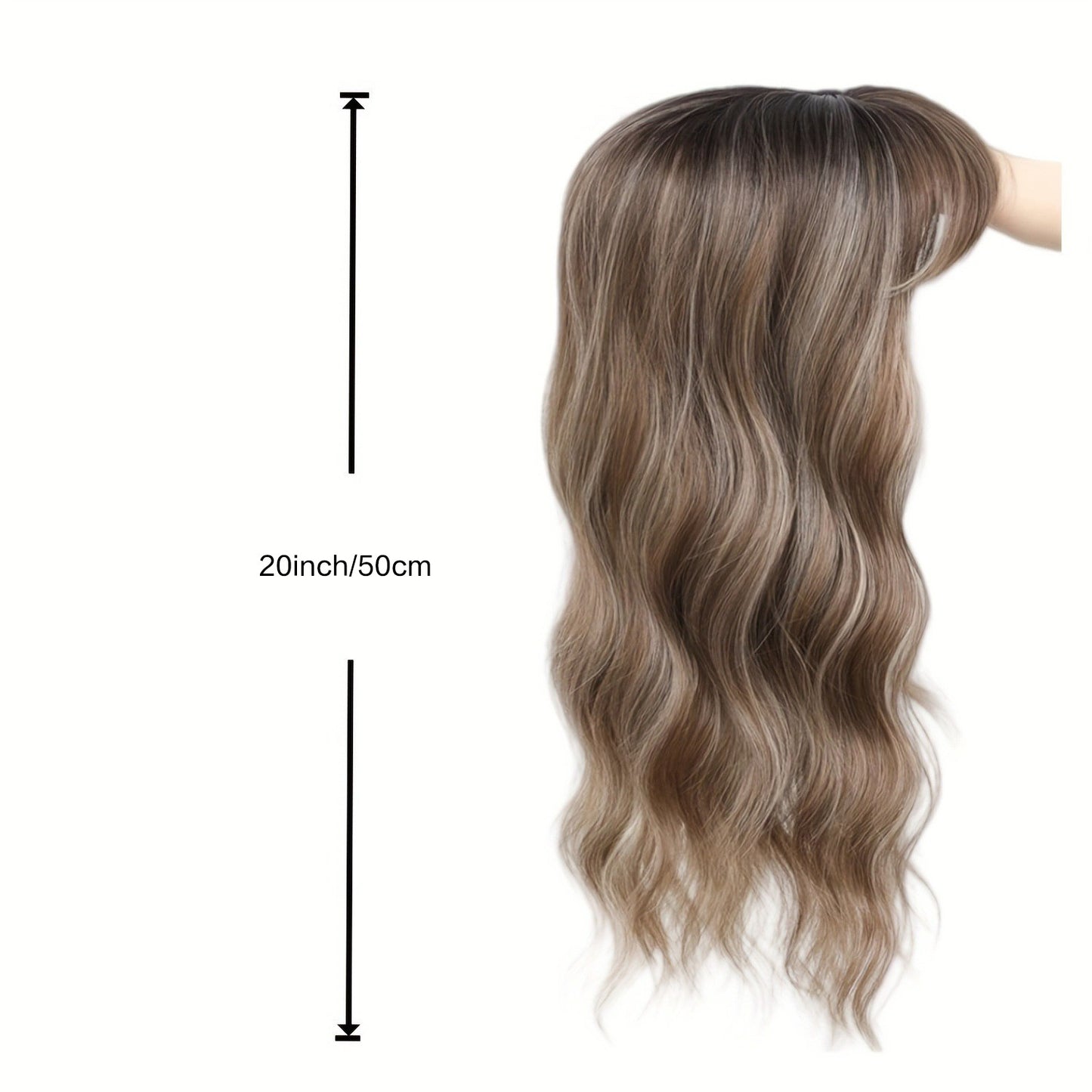 Need To Wear Hair Black Gold Gradient Female Straight Top Wig Long Curls