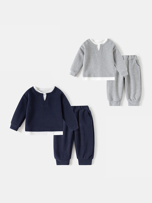Children's Spring Two-piece Sweaters Long Pants Clothing Children's Suit