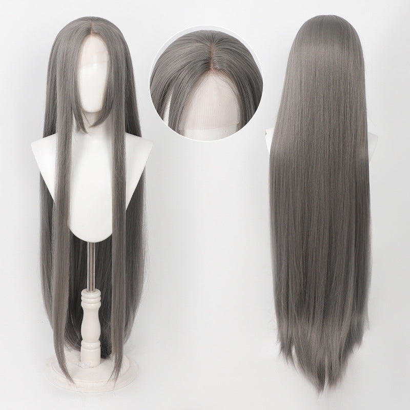 Universal Hand Crocheting Forehead Lace Mid-length Cos Wig