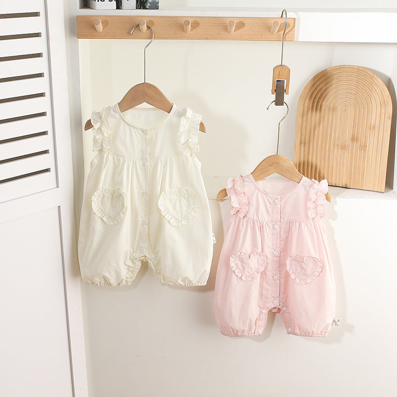 Thin One Month Old Princess Romper Jumpsuit, Climbing Suit