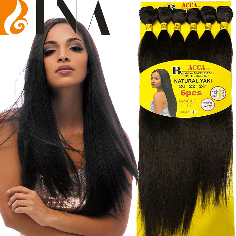 African Black Long Straight Hair Weft Wig