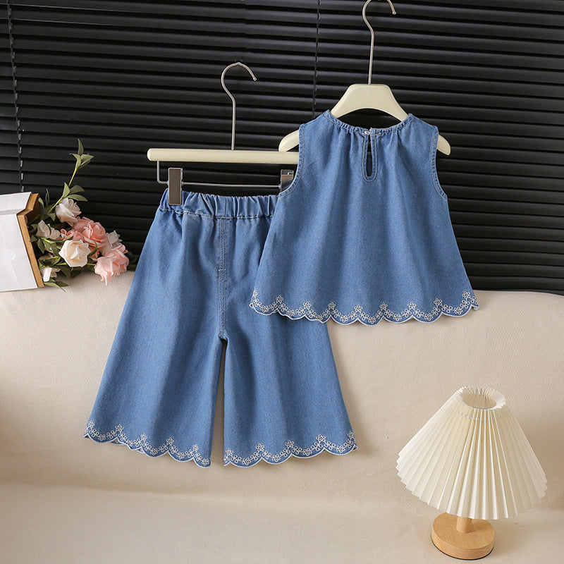 Infant Toddler Summer Fashionable Stylish Sleeveless Breathable Children's Suit