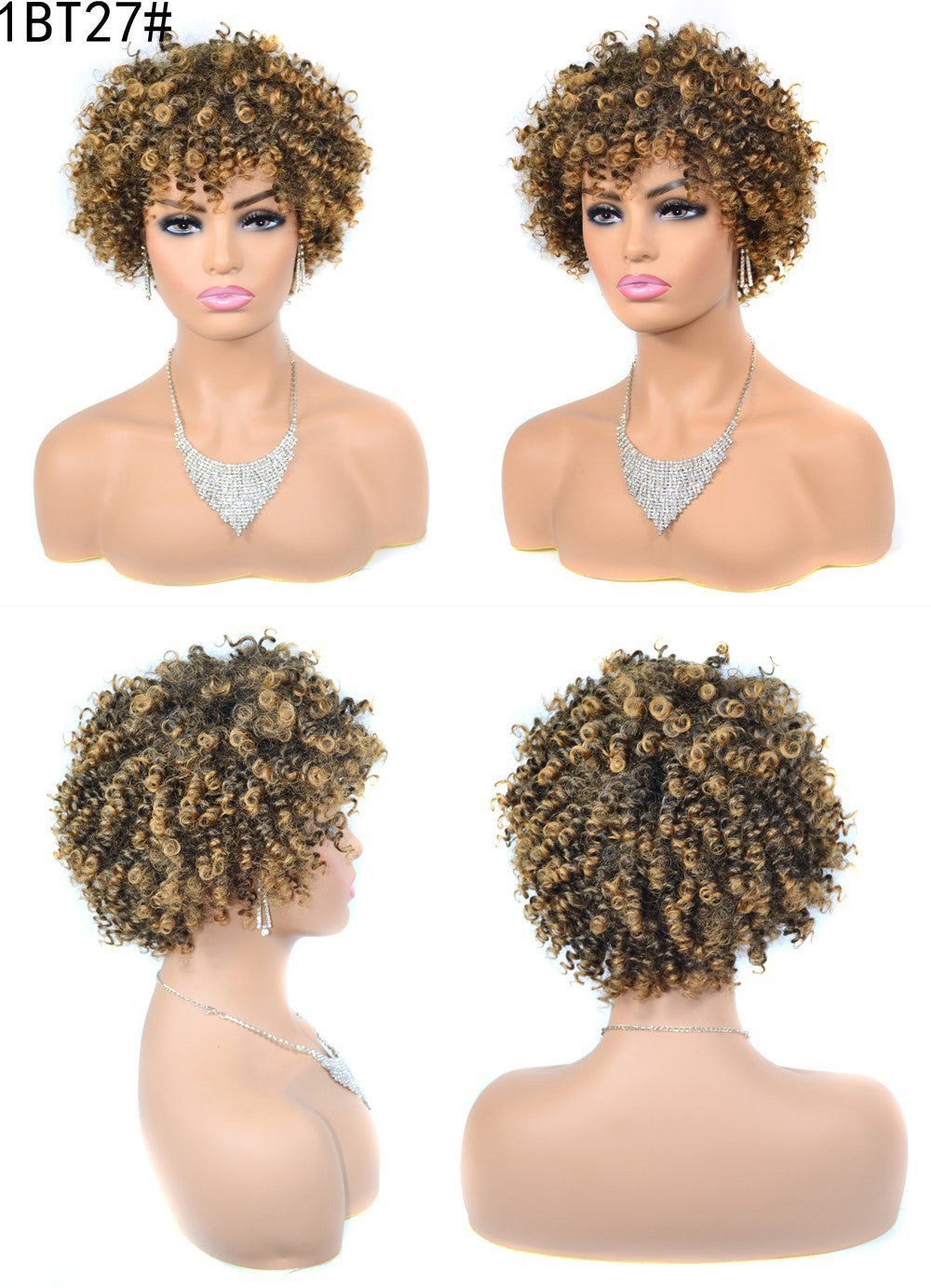 Winkle Head Cover Fluffy Afro African Popular Wig Short Curly Hair