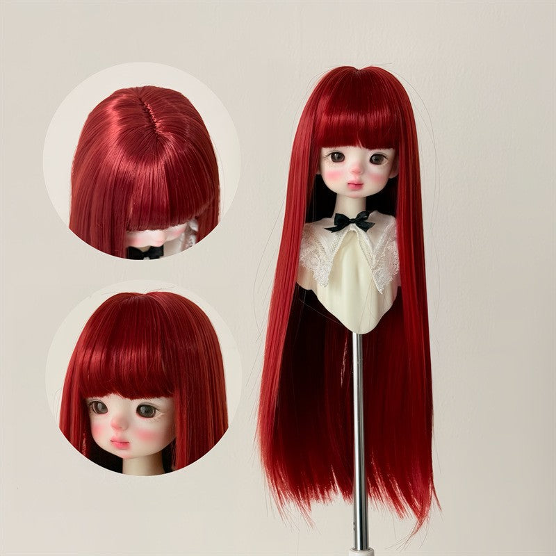 Silk Long Straight Hair Cover Bangs Rough Cos Wig