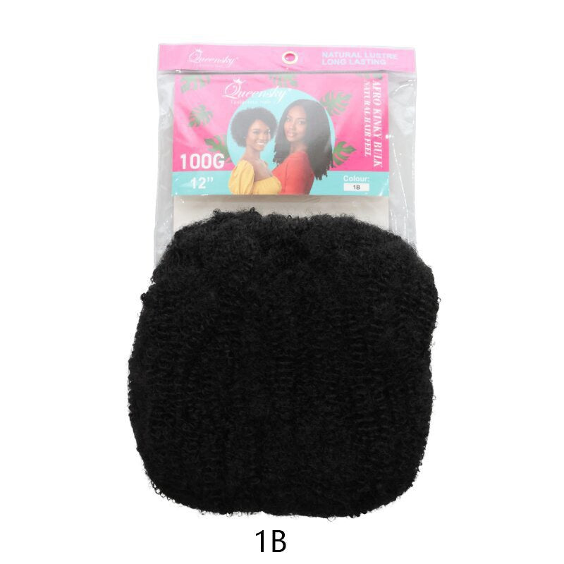 Inch African Caterpillar Dreadlocks Puffy Silk Wig Short Curly Hair