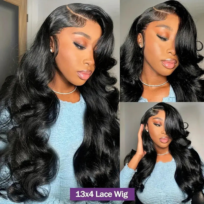 Women's Natural Fiber Front Lace Medium Large Wave Wig Long Curls