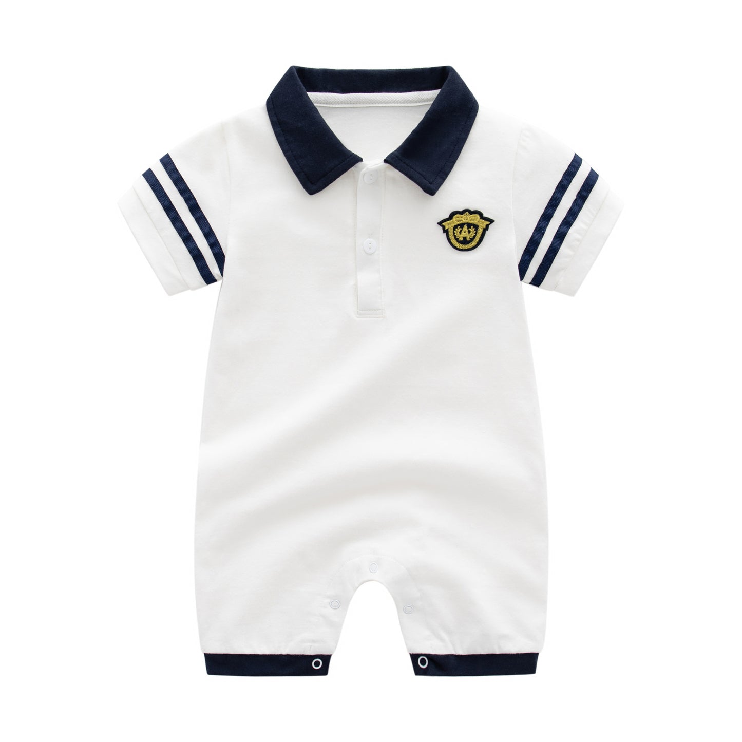 Children's Wear Summer Boy Handsome Sea Military Jumpsuit, Climbing Suit