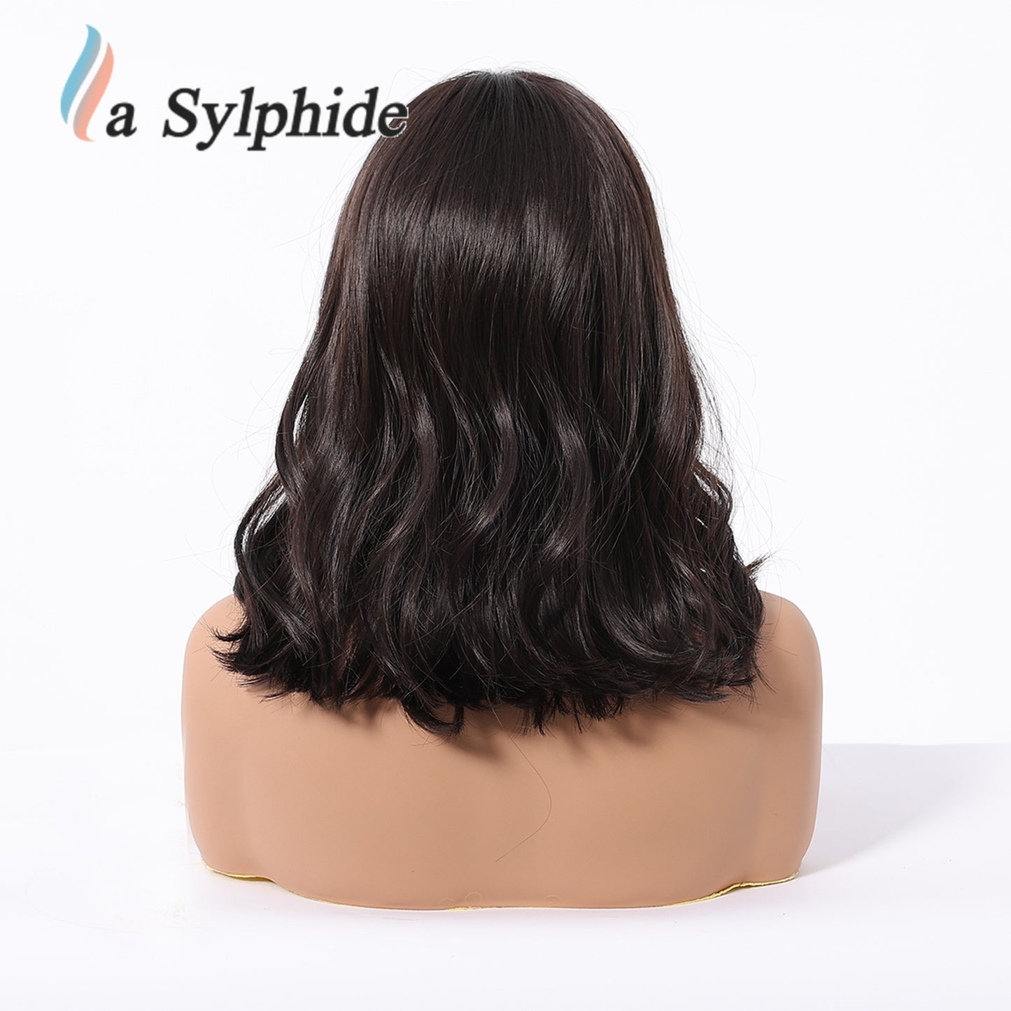 Female High Skull Top Fiber Rose Net Daily Wig Short Curly Hair