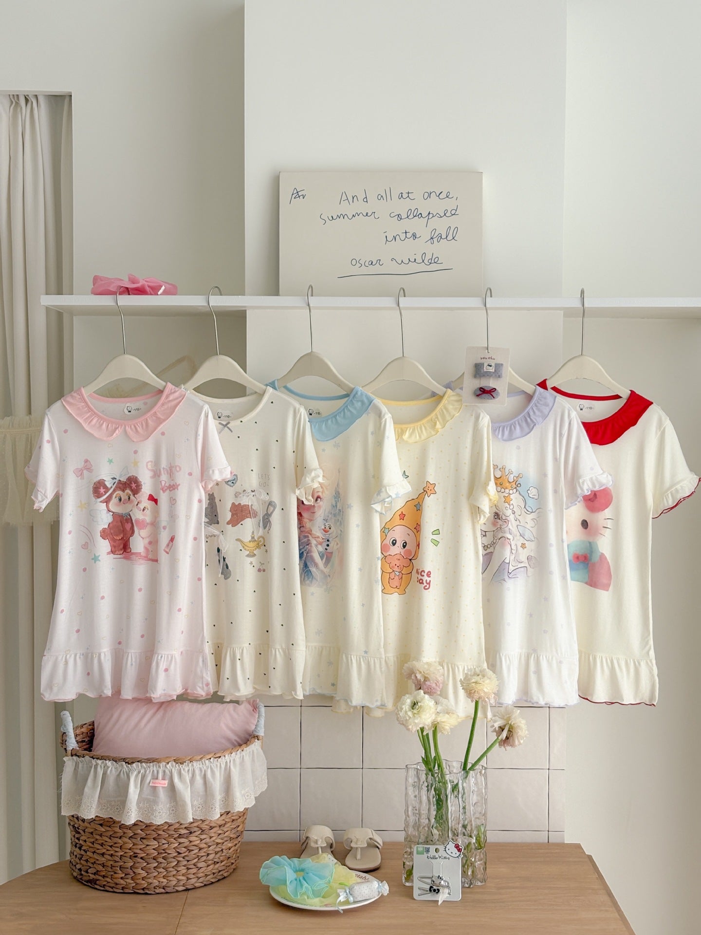 Summer Floral Nightdress Lotus Leaf Skirt Children's Dress