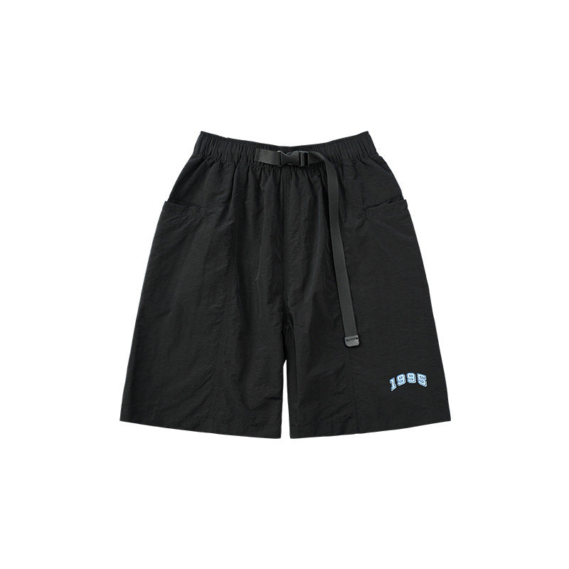 Children's Summer Retro Boys Style Thin Overalls Shorts Medium Big Children's Pants