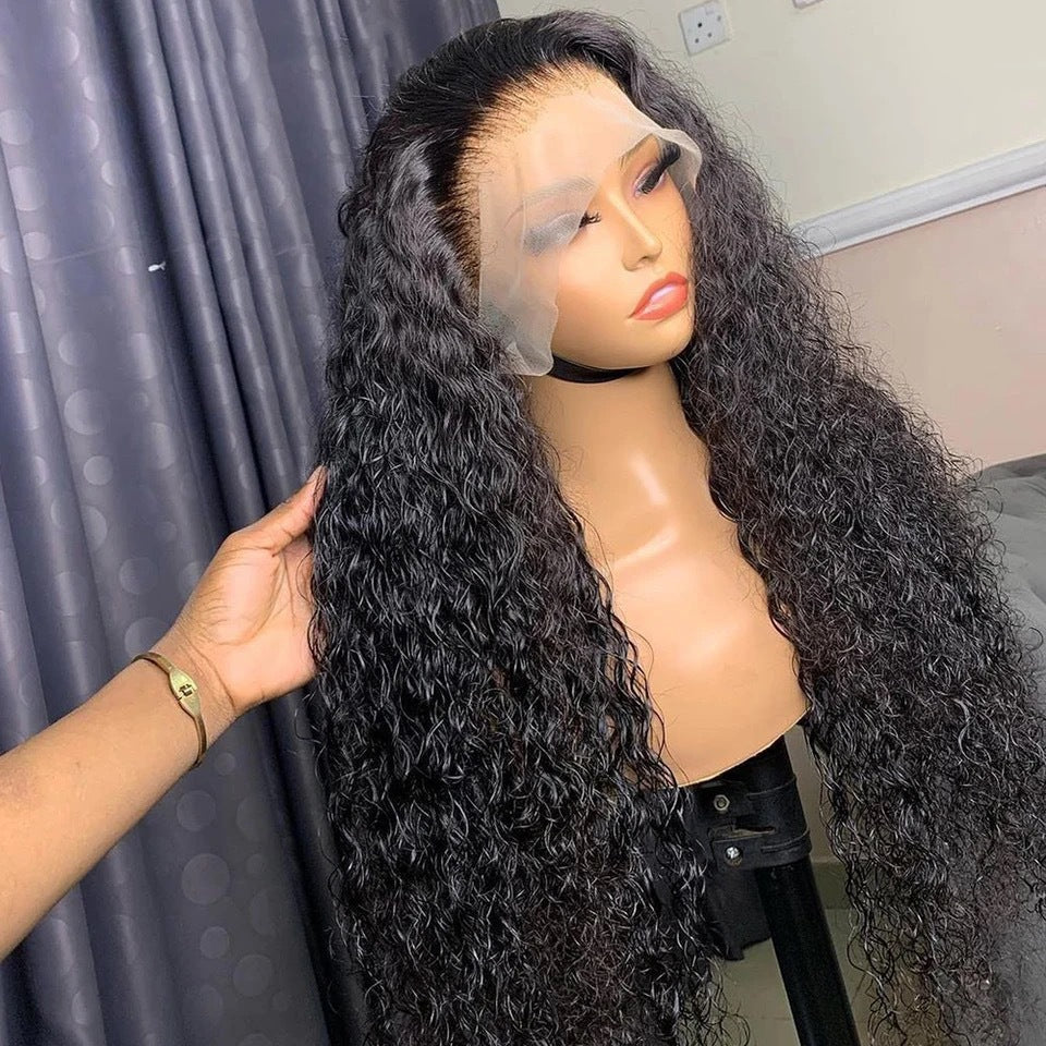 Front Lace Wigs With Small Curly Hair Head Wig Long Curls