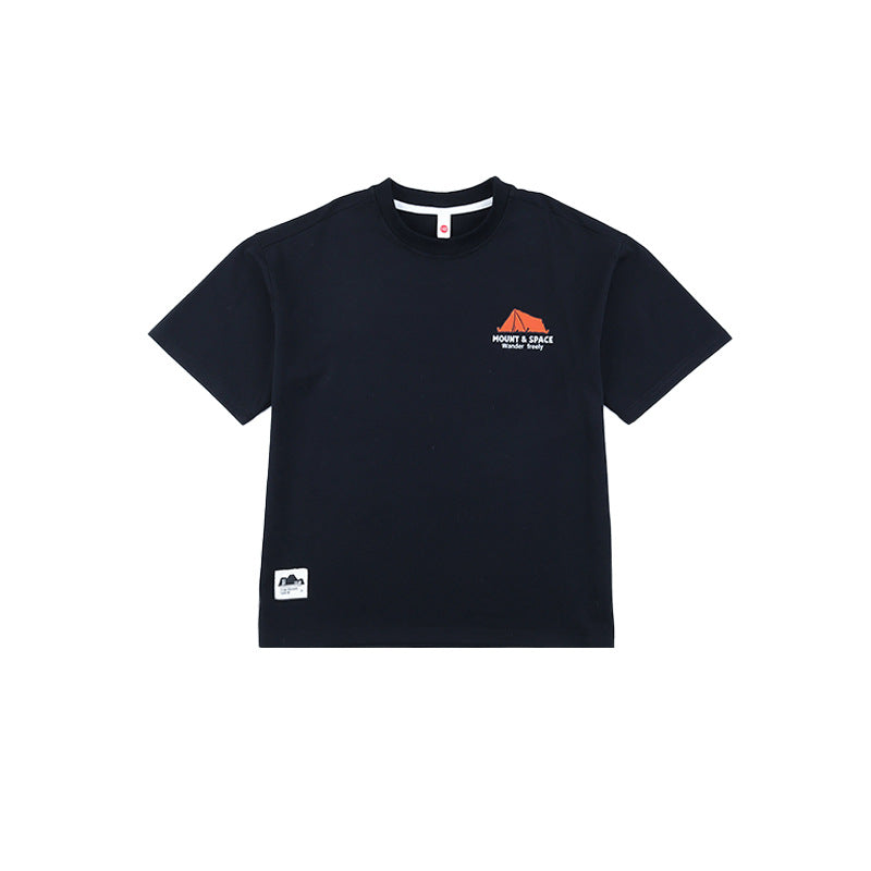 Children's Short-sleeved Summer Mountain Outdoor Camping Style Printed Children's T-shirt