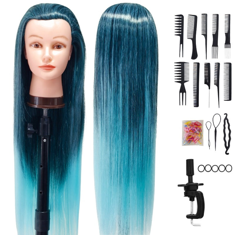Model Head Practice Hairdressing Hair Cutting Teaching Mock Other Wig