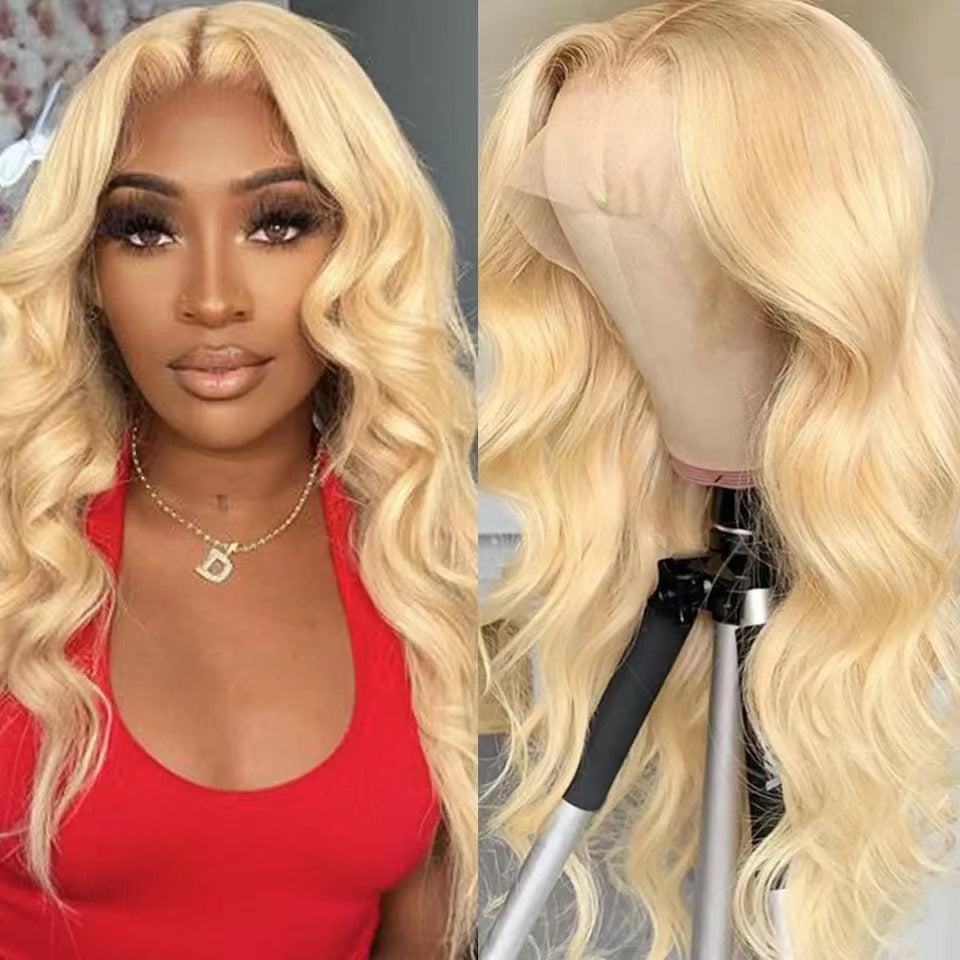 Medium Large Wave Curly Hair Front Lace Plus Mesh Wig Long Curls