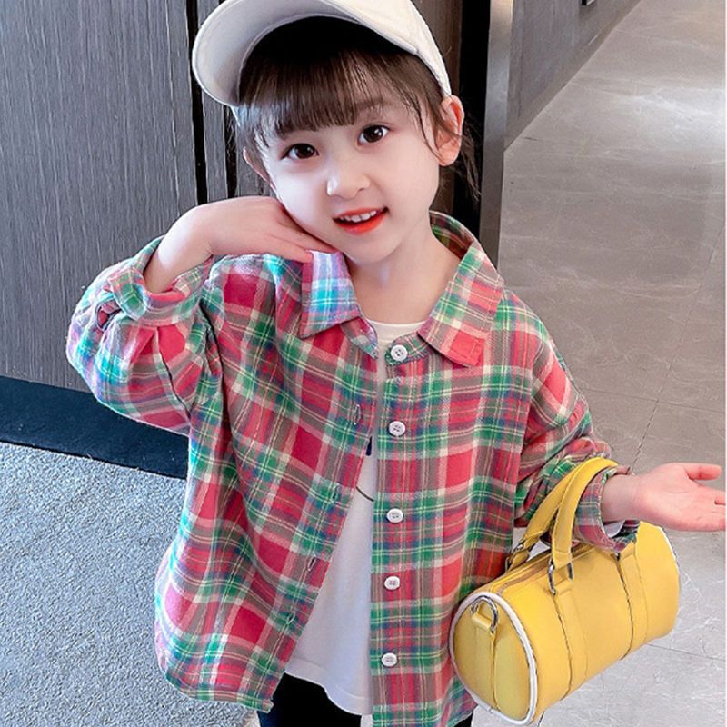 Western Style Cool Popular Korean Fashion Color Matching Children's Shirt