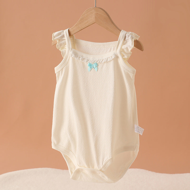 Summer Thin Rompers Sleeveless Triangle Cotton Breathable One-piece Jumpsuit, Climbing Suit