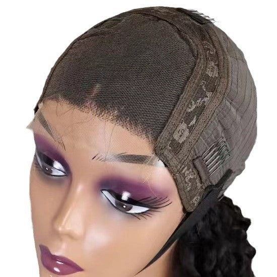 Closure Deep Curly Bob Density Indian Real Hair Wig