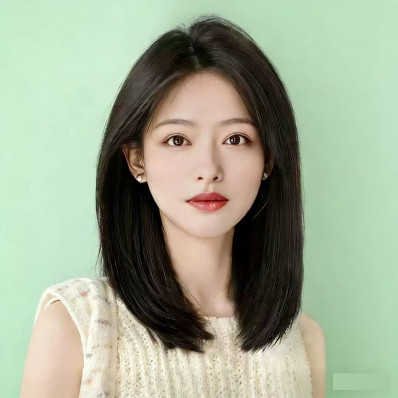 Women's Short Bald Can Be Tied Seamless First Love Collarbone Length Real Hair Wig