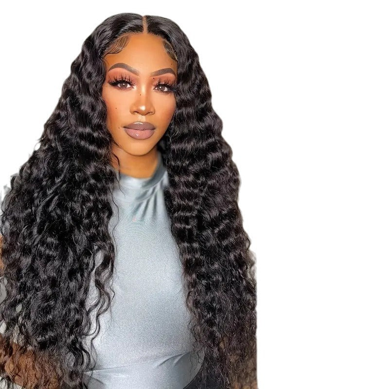 Lace Small Volume Wound Tube Afro Curly Hair Wig Long Curls