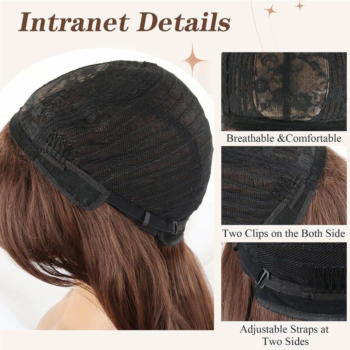 Women's Black Curly Hair Bangs Big Wave Head Wig Long Curls