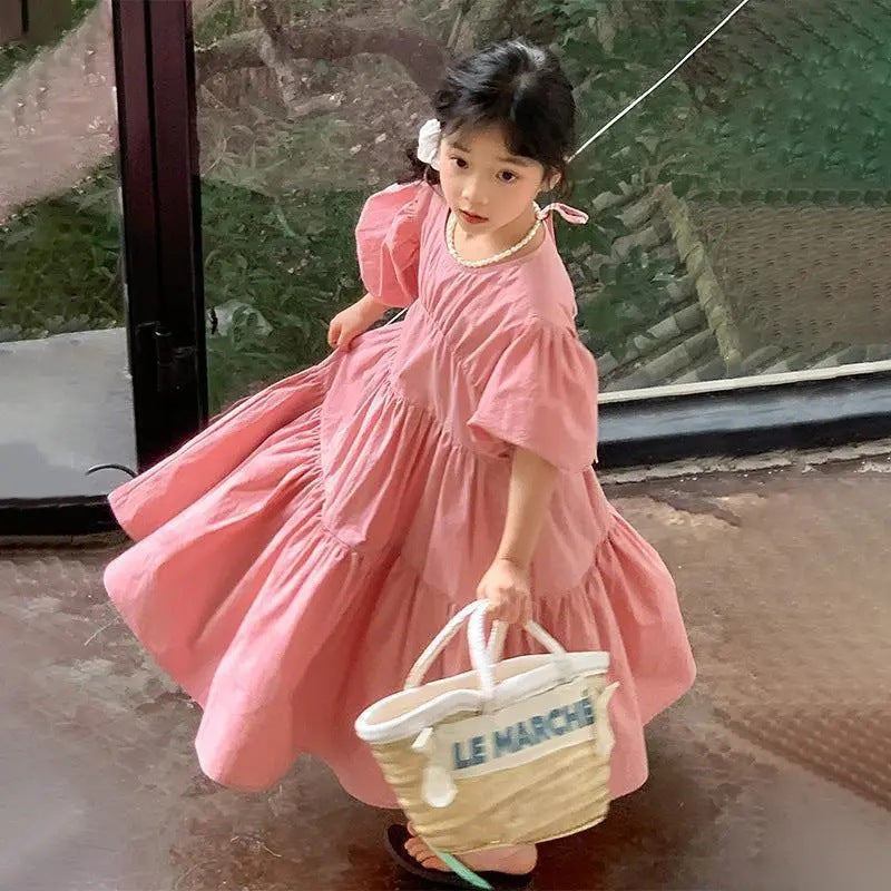 Puff Sleeve Princess For Western Style Cute Children's Dress