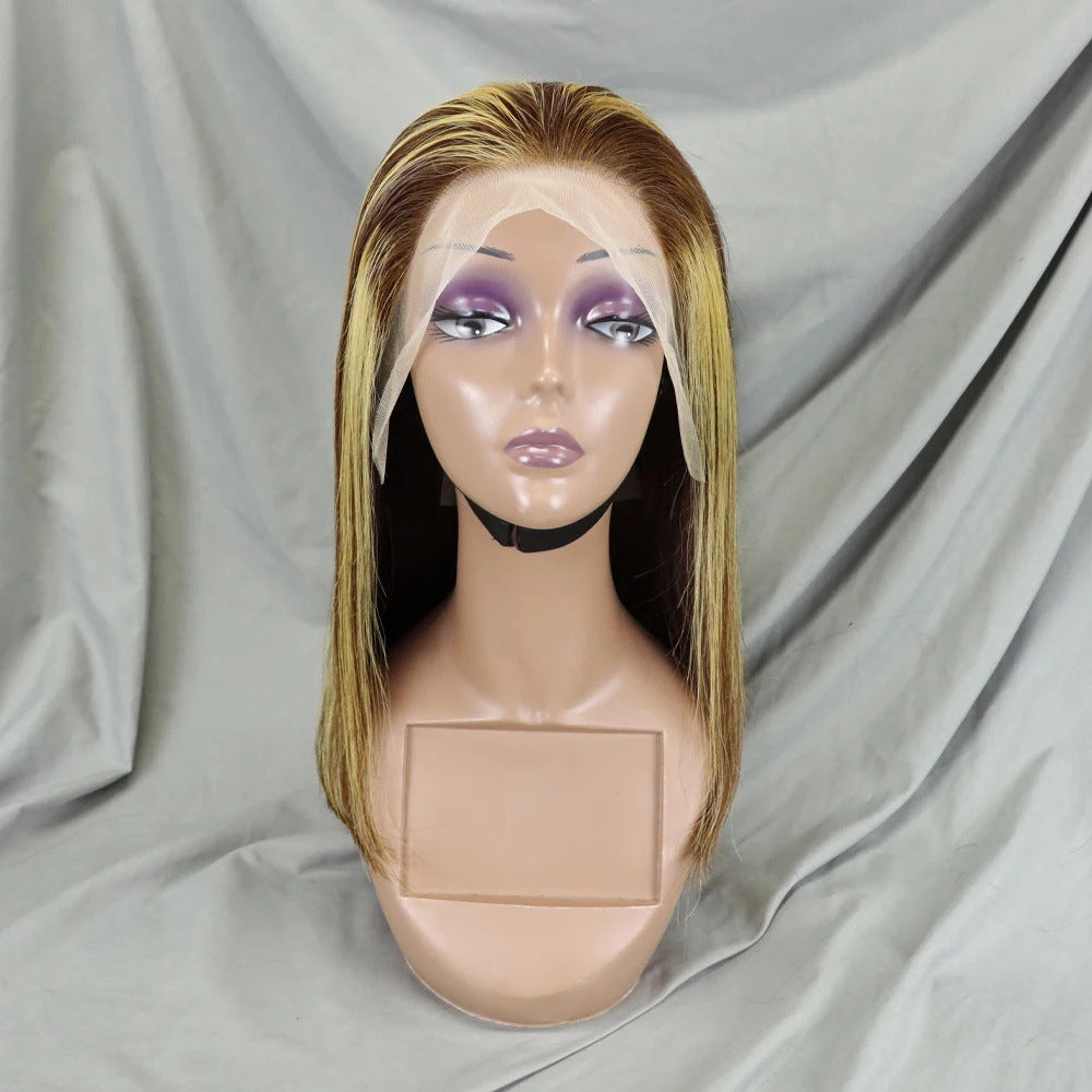 Bone Straight Lace Frontal Short Bob Real Hair Wig