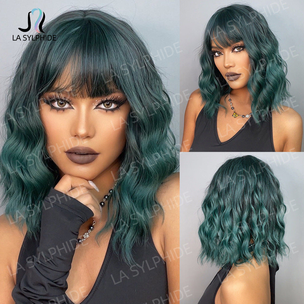 High Skull Top Best-selling Female Straight Bangs Short Wig Long Curls