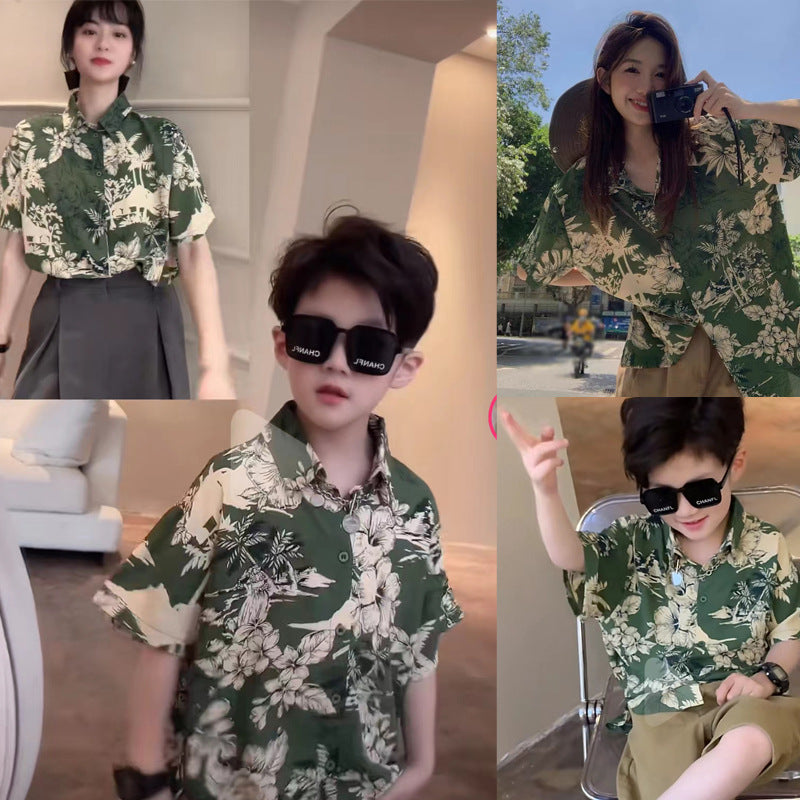 Children's Beach Korean Style Short Sleeve Top Children's Shirt