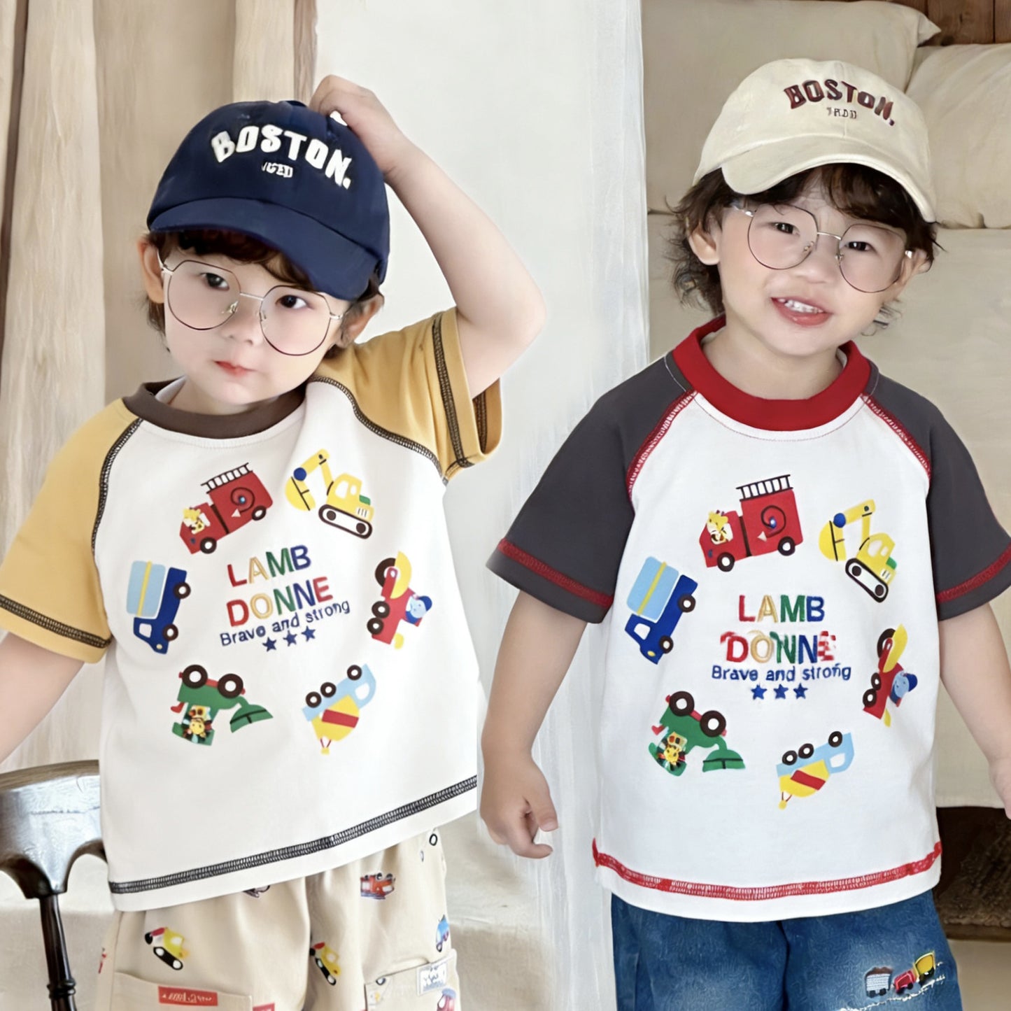 Children's Short-sleeved Summer Cartoon Printed Round Neck Children's T-shirt
