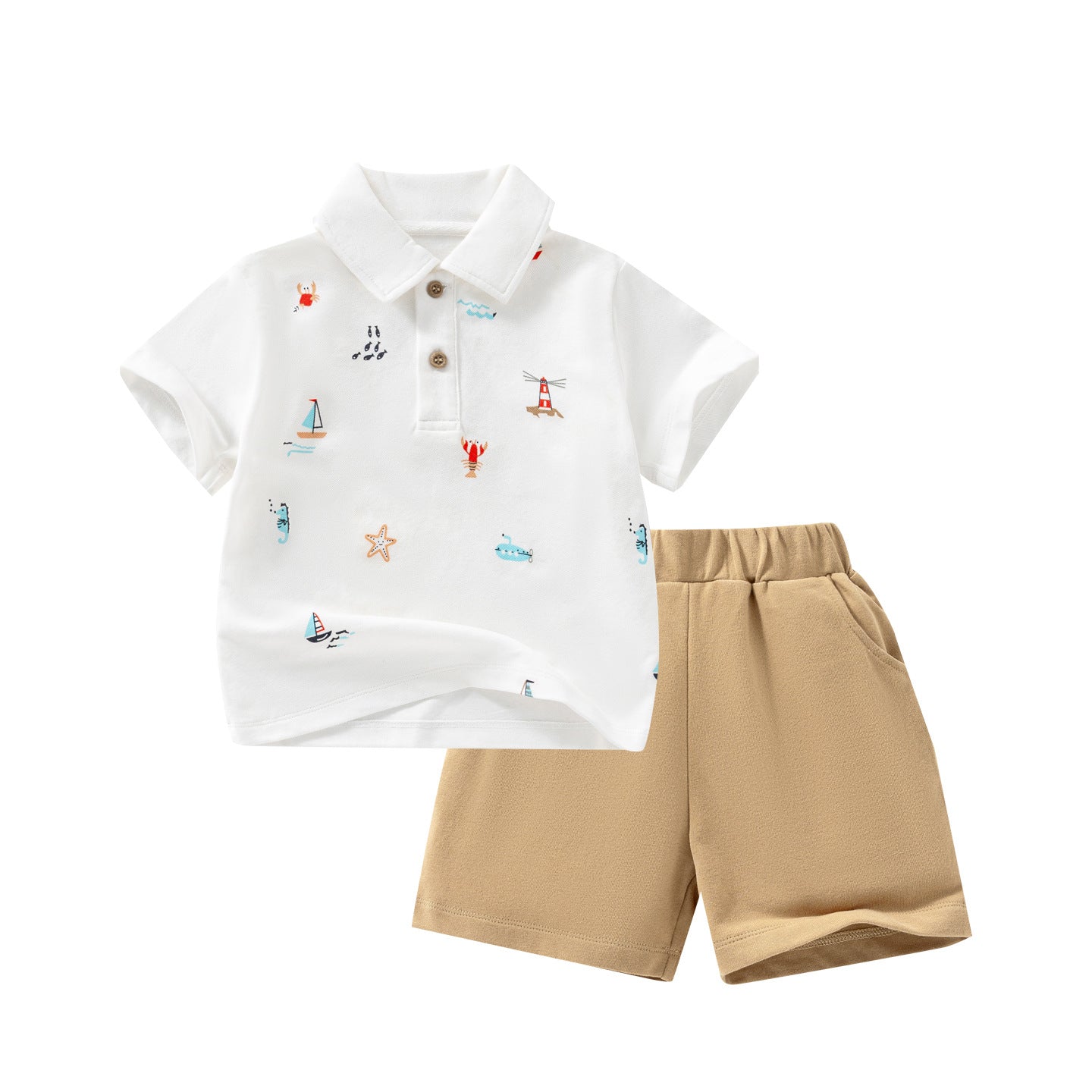 Children's Boys Summer Fashion Short-sleeved Clothes Cool Children's Suit