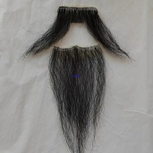 Hu Drama Qu Old Man Li Bai Grandpa Performance Abroad Men's Wig
