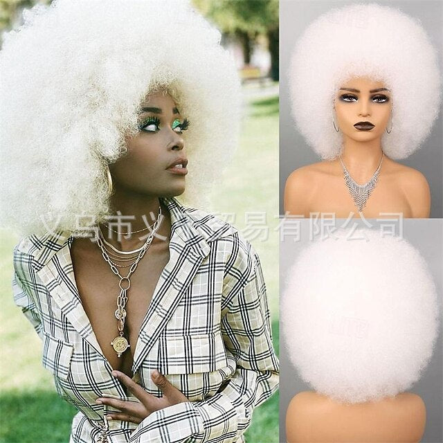 African Afro Fluffy Wigs With Small Cos Wig