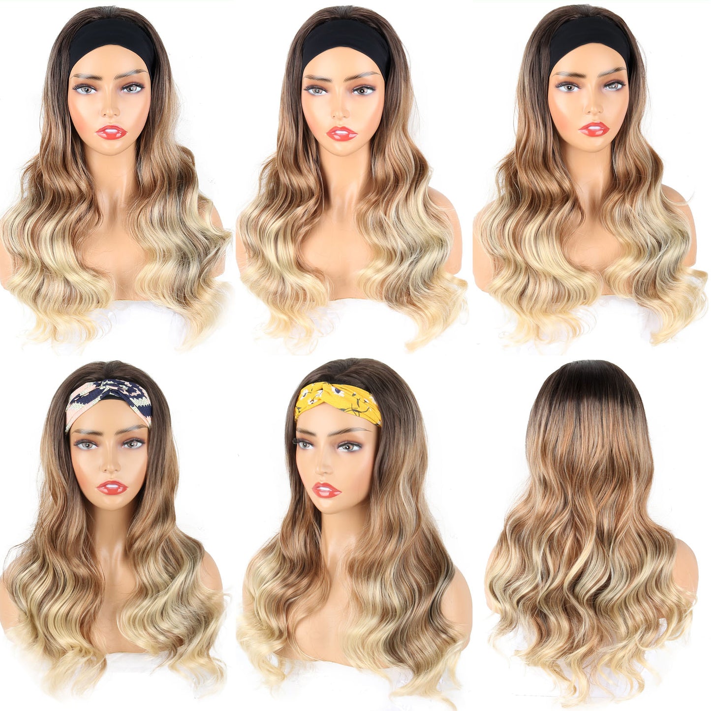 Ice Silk Band Big Wave Long Chemical Wig Short Curly Hair