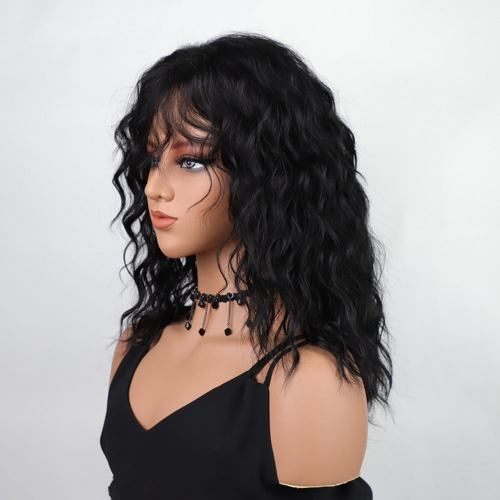 Female Fashion Fluffy Water Ripple Curly Hair Chemical Wig Long Curls