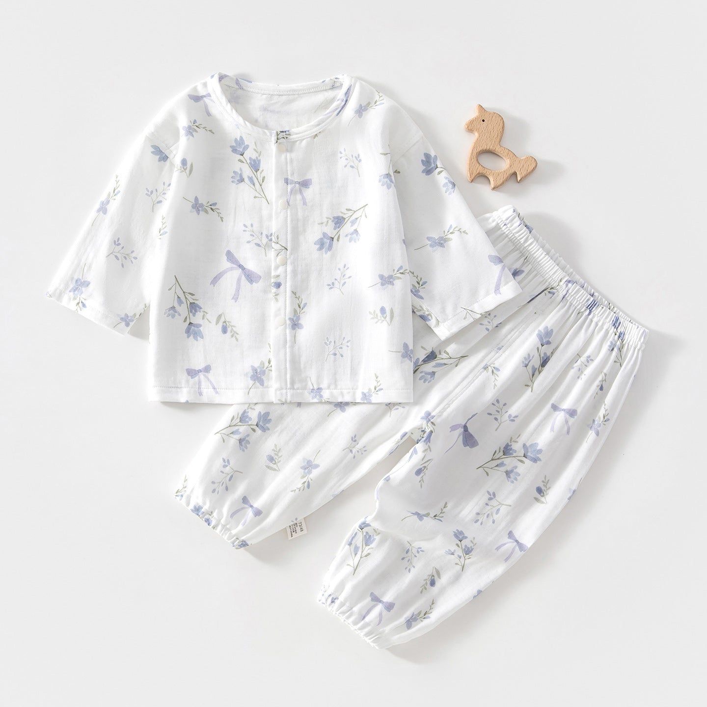 Pajama Sets Long-sleeved Bamboo Fiber Top Children's Suit