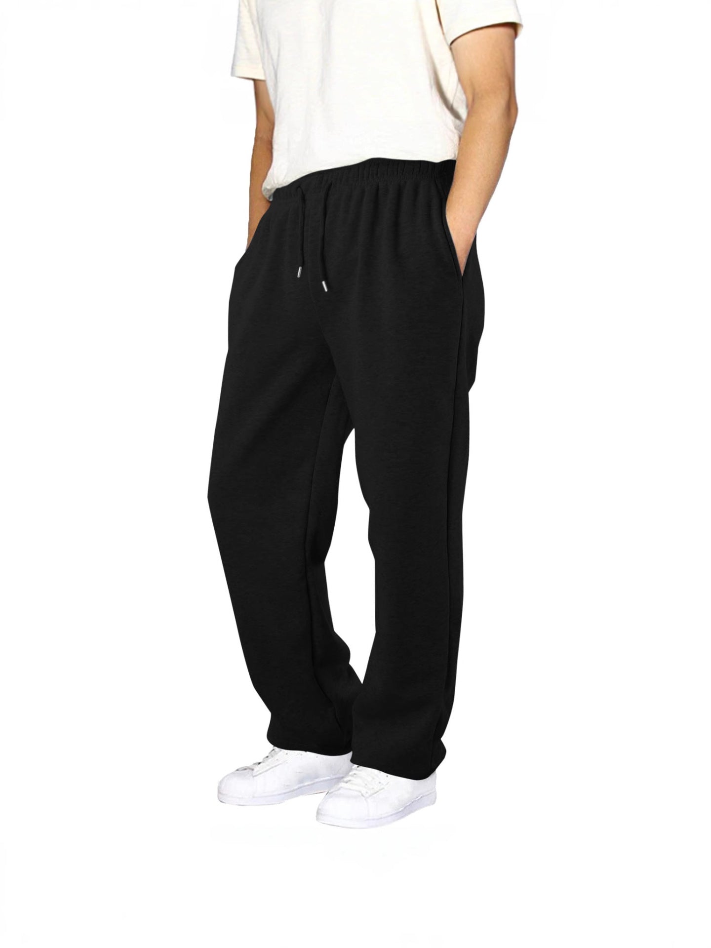 Children's Medium Big Elastic Waistband Drawstring Loose Wide Children's Pants