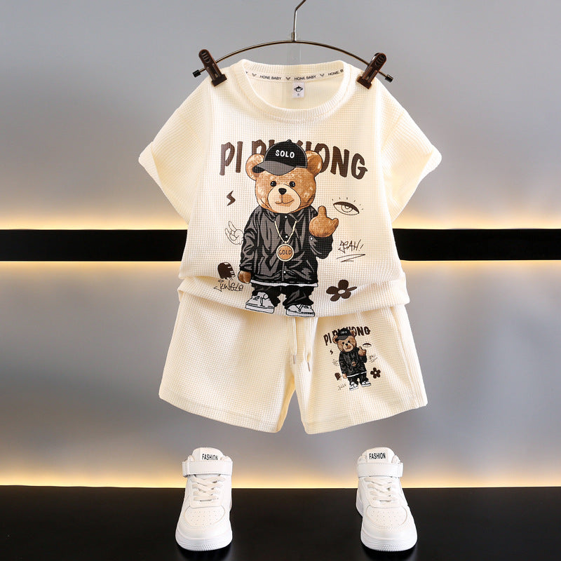 Children's Boy Summer Clothing Sports Short-sleeved Clothes Children's Suit
