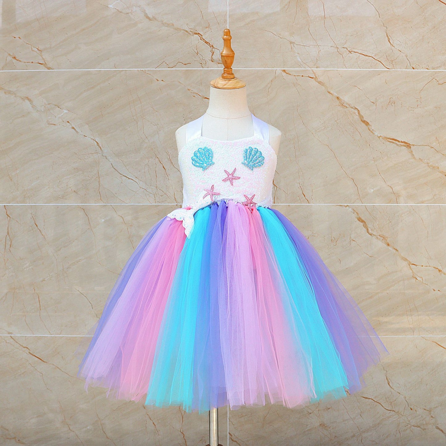 Children's Mermaid Sequin Gauze Skirt Clothing Children's Dress