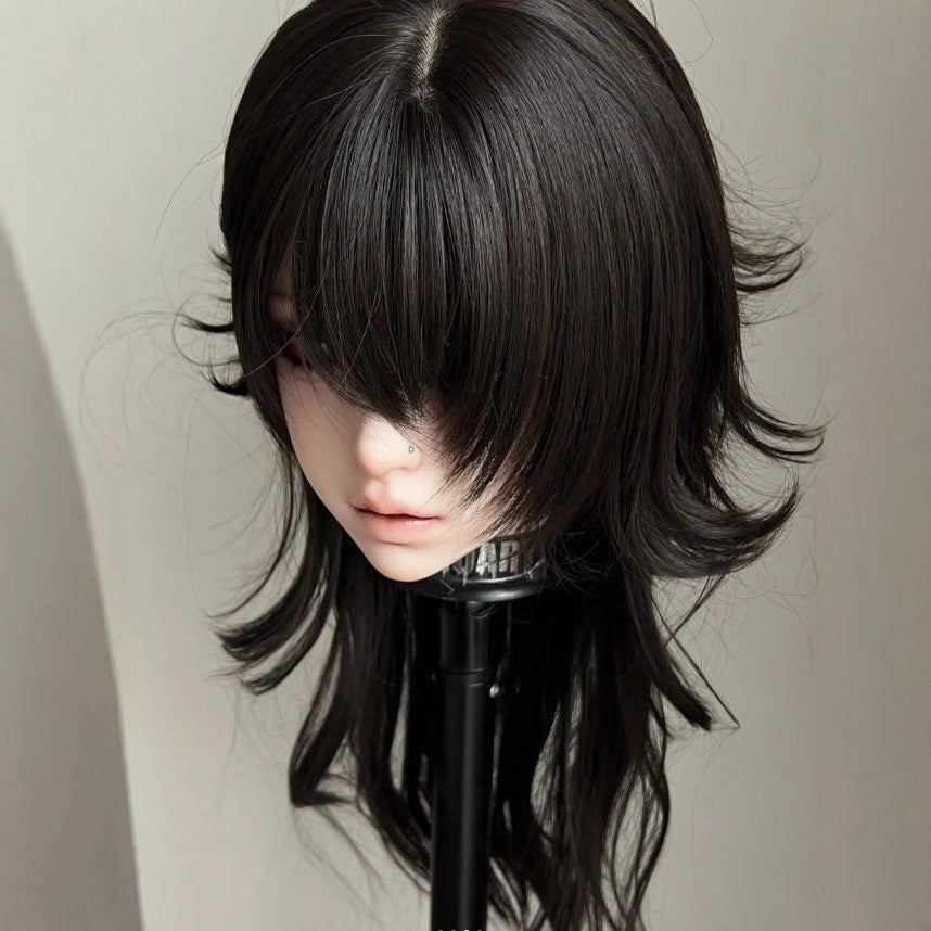 Tail Anchovy Curly Hair Two-dimensional Simulation Fluffy Layered Long Straight Wig