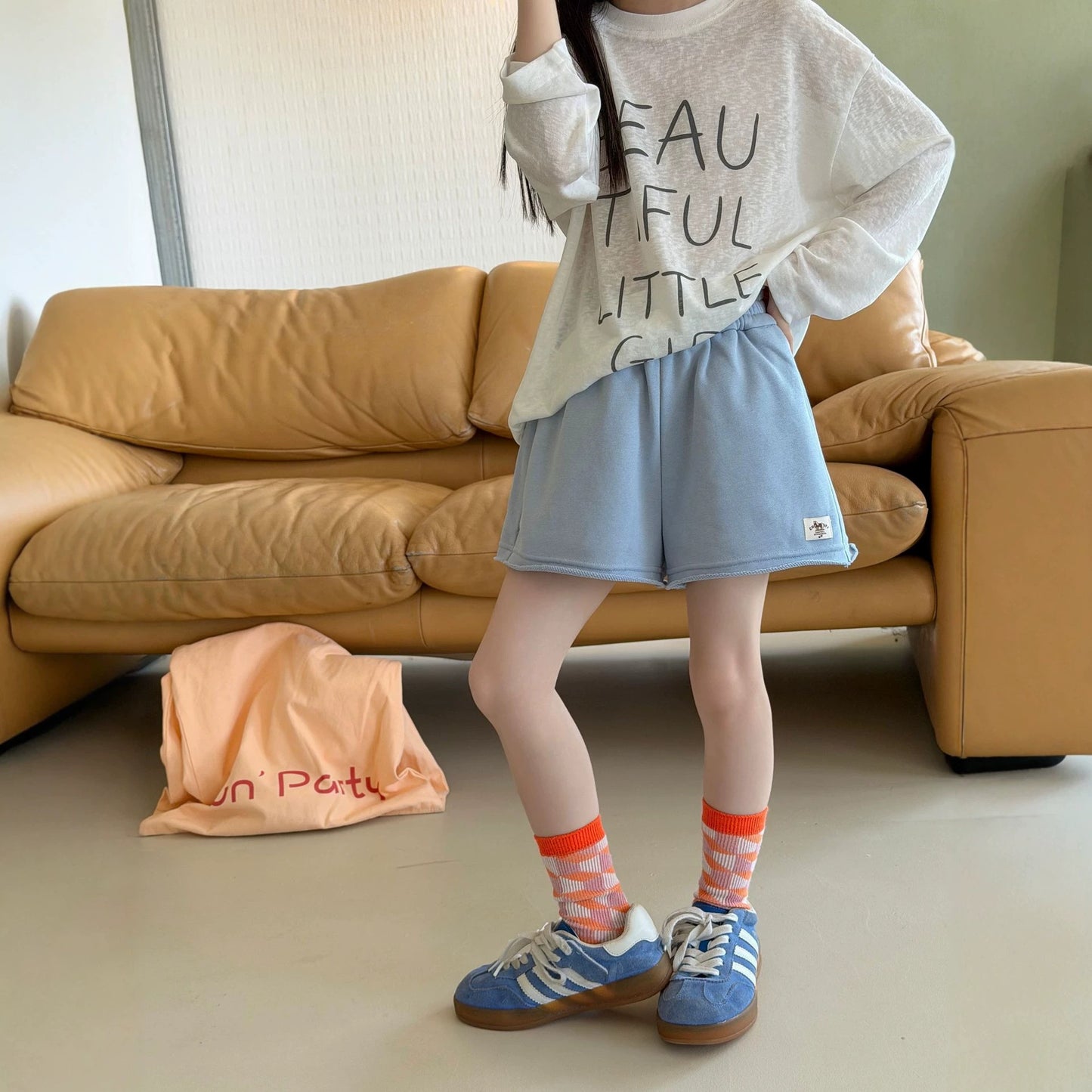 Children's Refreshing Korean Shorts Loose Casual Sports Children's Pants