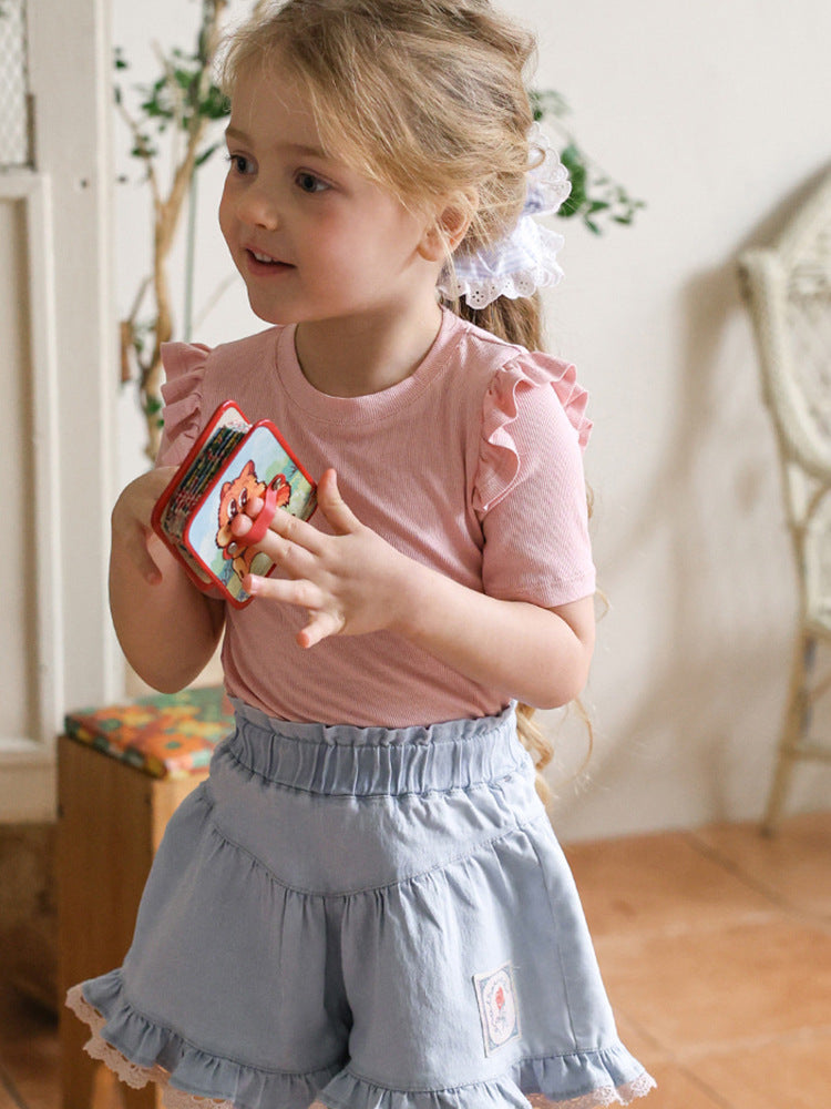 Strawberry Shan Western Style Versatile Stretch Children's T-shirt