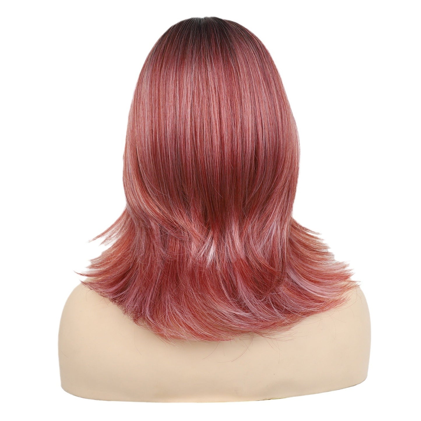Women's Cover Chemical Fiber Rose Net Gradient Long Straight Wig