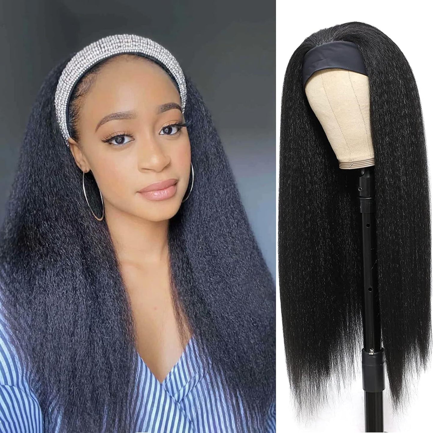 Bangs Big Wave Roll Synthetic Wigs Long Straight Wig