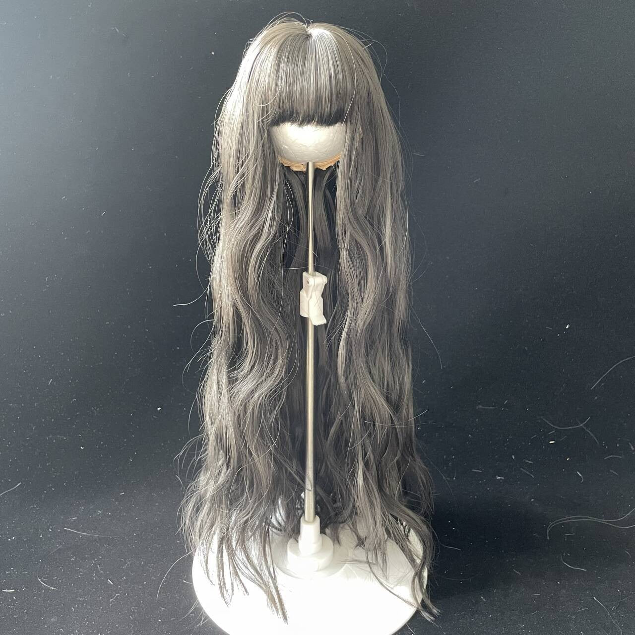 Points Dress Up Black White Optional Soft Silk Hair Cos Wig