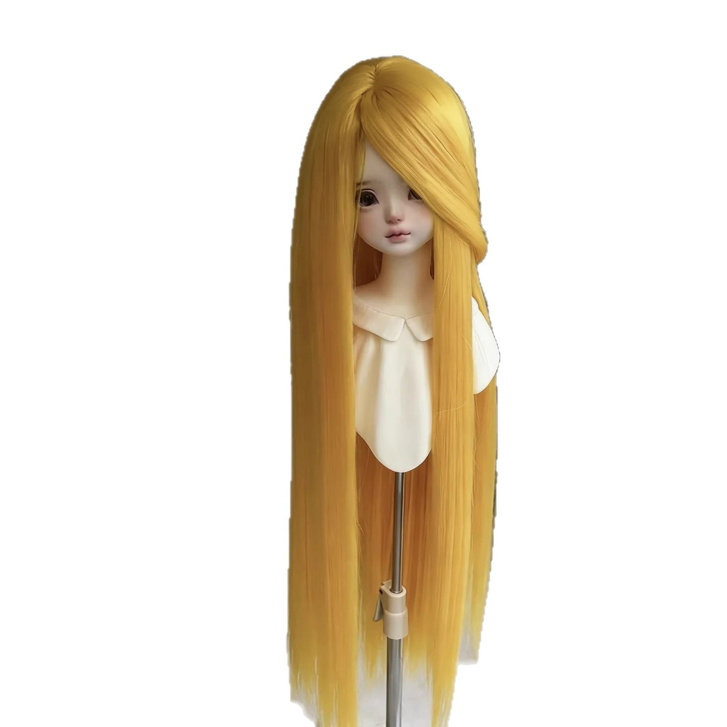 Doll Points Soft Silk Hair Cover Bangs Rough Long Straight Wig